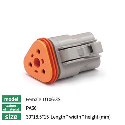 10/50/100 Sets Deutsch DTM/DT/DTP/DTF Automobile Connector Plug&Socket Male&Female Terminal DTM04-2/3/4/6/8/12 DTM06-2/3/4/6/8S