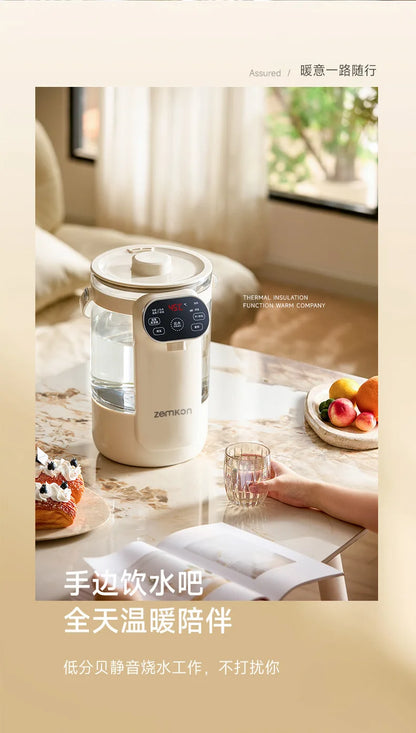 Instant Hot Water Dispenser with 12 Temperature Settings Touch Control Borosilicate Glass Tank Child Lock for Tea Coffee Use