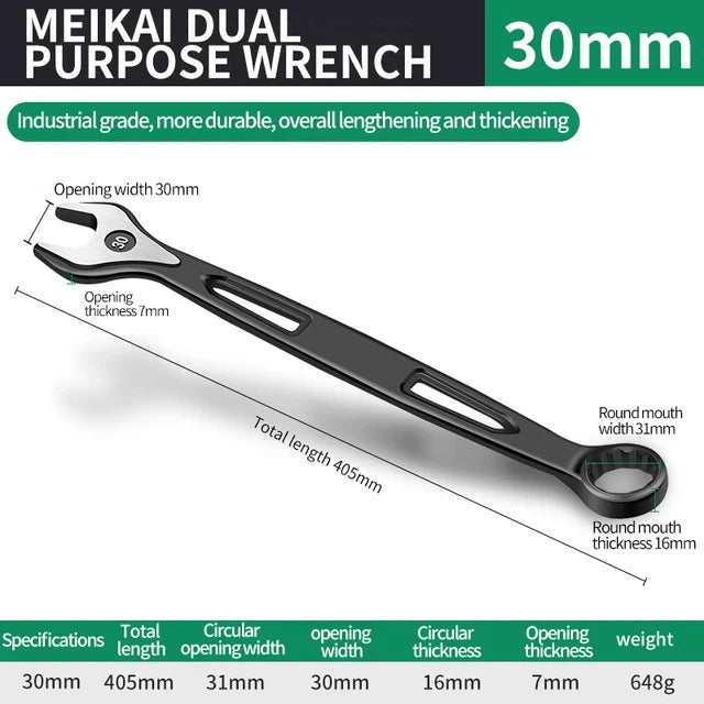 8mm-32mm Ratchet Wrench Dual-purpose Metric Setdouble Offset Ring Spanner Universal Spanner For Car Repair Hand Tool
