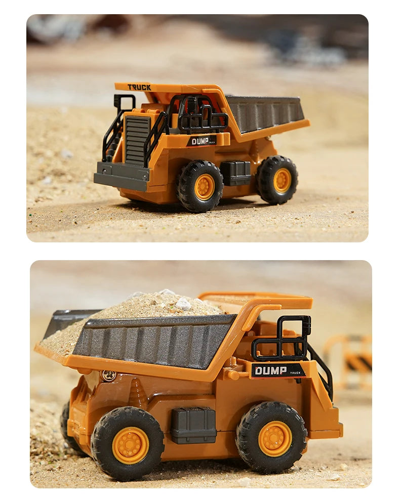 2026New Full-Scale Mini Excavator Tipper Truck 1:64 Remote Control Engineering Vehicle Mini Forklift Birthday Gift Toy RC Trucks