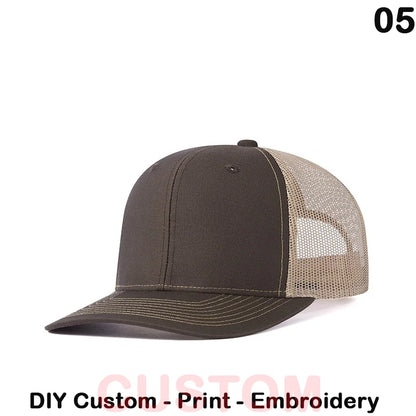 Fedoryn Custom Embroidery Baseball Cap for Men and Women DIY Design Mesh Cap LOGO Print Hat Quality Truck Hat Wholesale Unisex