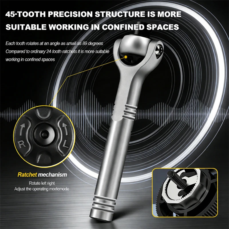 2026 New Ratchet Screwdriver Set Magnetic Wrench Semi-automatic Multi-purpose Sleeve Toolbox Bicycle Repair Tools DIY Tools Kit