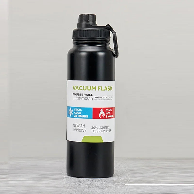 600/800/1000ML Sport Vacuum Flask Stainless Steel Thermal Water Bottle Car Insulated Cup Keeps Cold and Heat Travel Thermal Mug