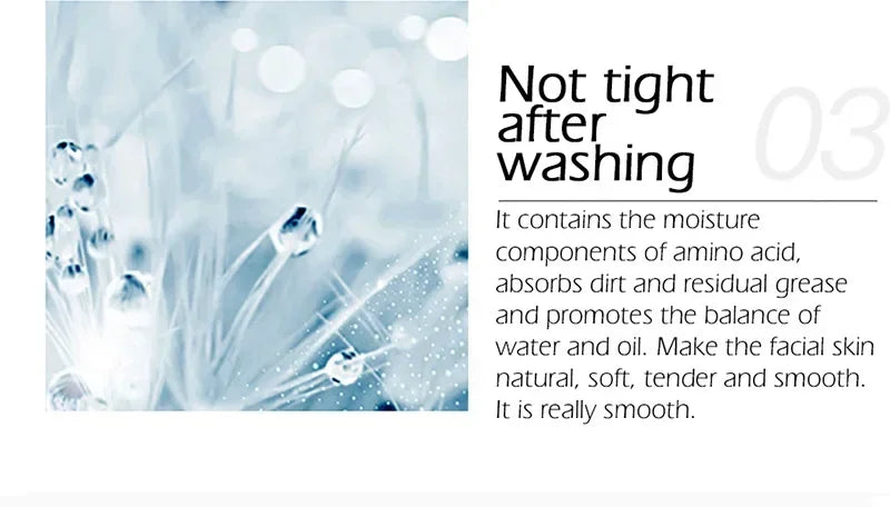 Nicotinamide Amino Acid Face Cleanser Facial Scrub Cleansing Acne Oil Control Blackhead Remover Shrink Pores Skin Care