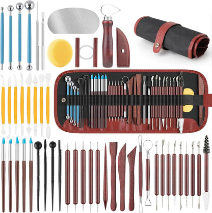 Pottery Clay Sculpting Tools Kit  Ceramic Wax Clays Carving Tools for Art Craft Pottery Sculpting Modeling Tool Set