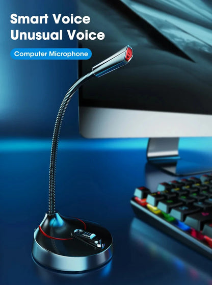 Mini USB Wired Microphone 3.5mm Jack Plug Studio Speech Mic for PC Computer Laptop Notebook Loud Speaker