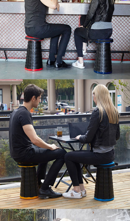 Portable Folding Telescopic Stool Lightweight Plastic Subway Queuing Chair Outdoor Camping Chair Fishing Seat