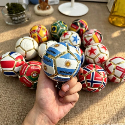 Decompression Keychain Fingertip Football Pinch Music Button Small Gift Million Flag
