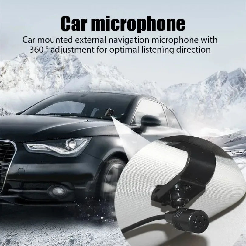 Car Microphone Micro Car Radio 3.5mm Jack Mic Stereo Mini Wired External Microphone For Auto Dvd Radio 3m Long Mini Microfono