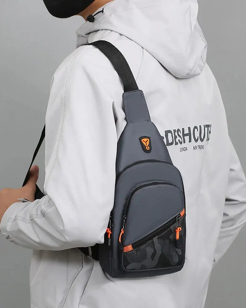 Rilibegan Nylon Men's Chest Bag 2023 New Portable Casual Shoulder Bag Trendy and Unique Design Crossbody Bag