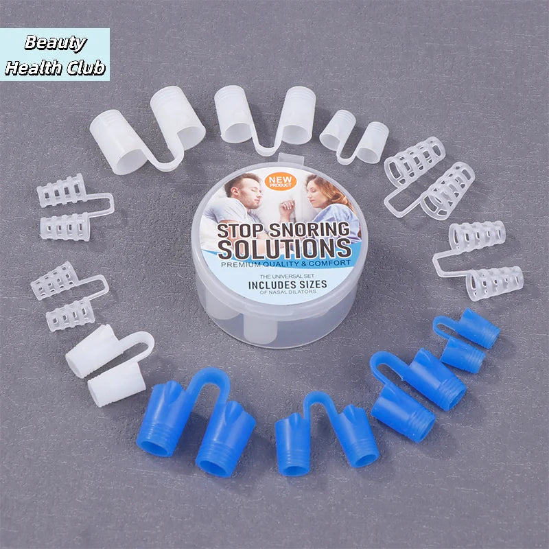 【4/8Pcs Silicone Anti Snore Nasal Dilators Apnea Aid Snoring Nose Clip Nose Breathing Apparatus Devices】