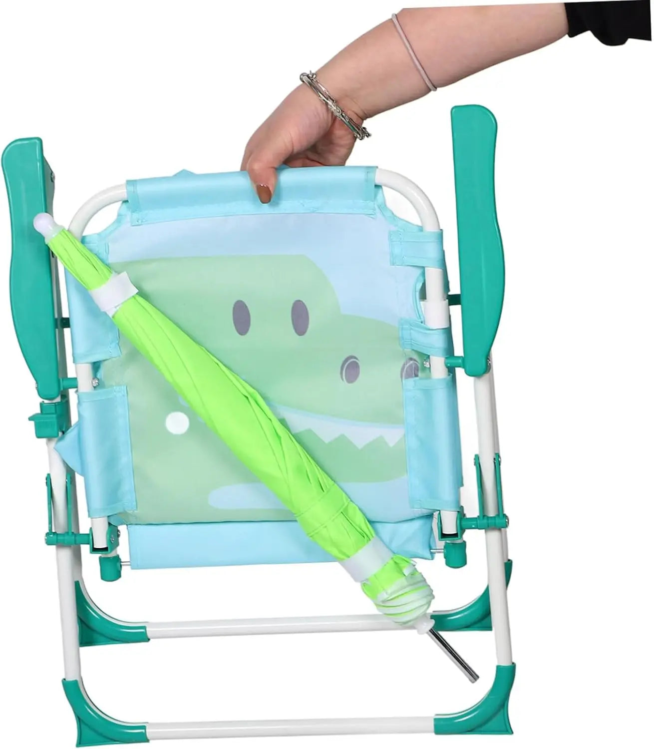 Portable beach chair for boys/girls, with umbrella, foldable, suitable for outdoor, pool, beach