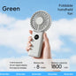 Portable Folding Handheld Fan 1800mAh Desktop Rechargeable Fan 4-speed Wind Angle Adjustable with LED Display for Outdoor Travel