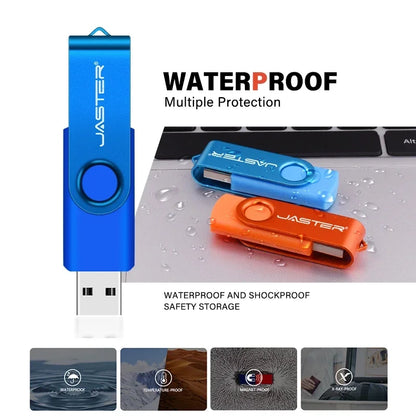 High Speed Mini USB 3.0 Flash Drive 128GB Rotatable Memory Stick Free Key Chain Pen Drive 64GB Red Pendrive Black U Disk 32GB