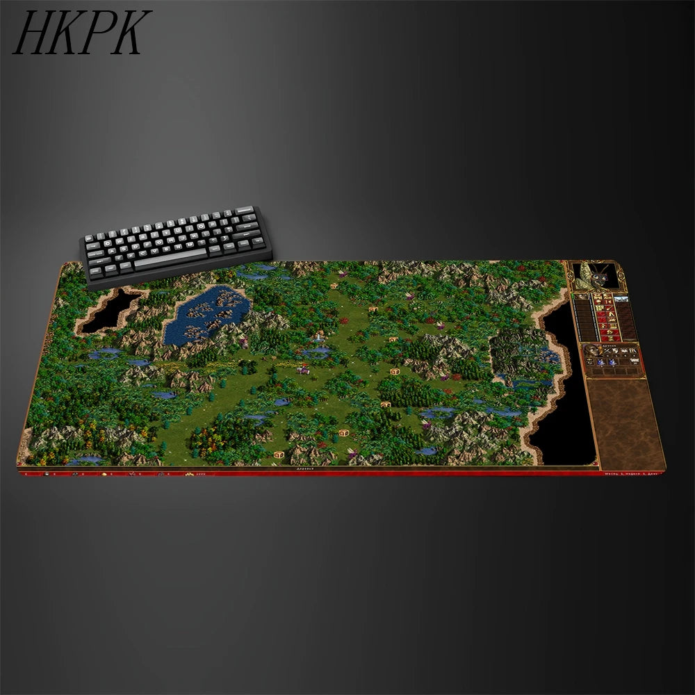 Gaming Laptops Keyboard Mat Desk Protector Gamer Mats Anime Heroes of Might and Magic 3 Map Deskmat Laptop Accessories Mouse Pad