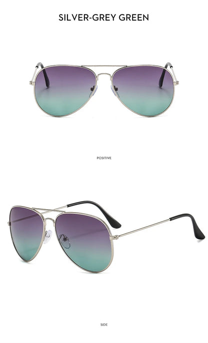 New Double Bridge Sunglasse for Woman Men Alloy Frame 2026 Gradient Lens Sun Glasses Female Oculos Male Outdoor Fashion Eyewear
