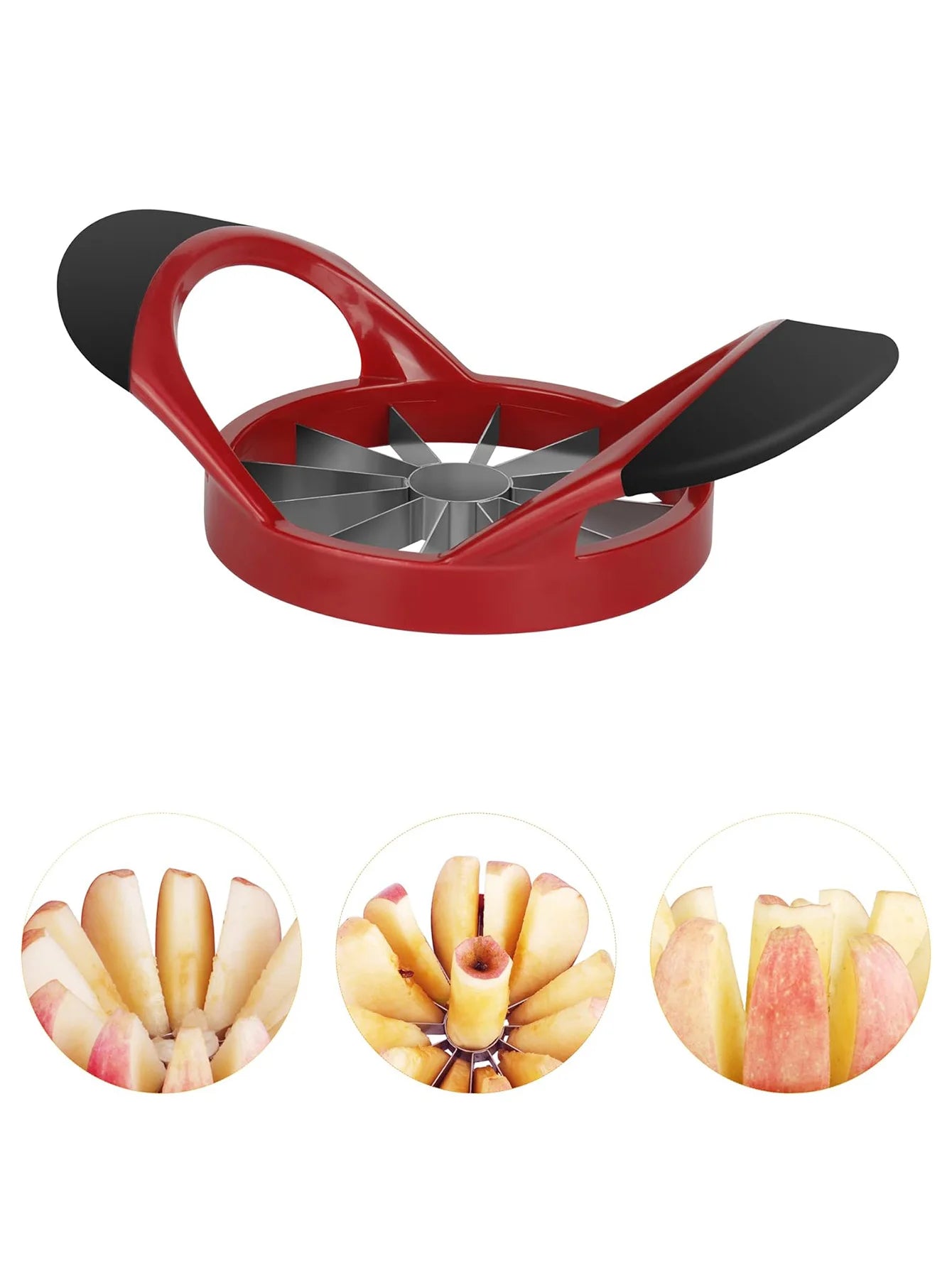 Stainless Steel Apple Cutter Corer And Slicer Lightweight Anti-slip Handle Kitchen Tool for Easy Fruit Preparation