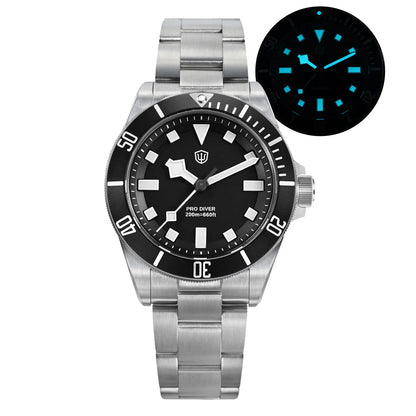 Watchdives WD1969 Pro 38mm Quartz Watch VH31 Sweep Seconds Movement 20Bar Waterproof BGW9 Blue Luminous Sapphire Glass Watches