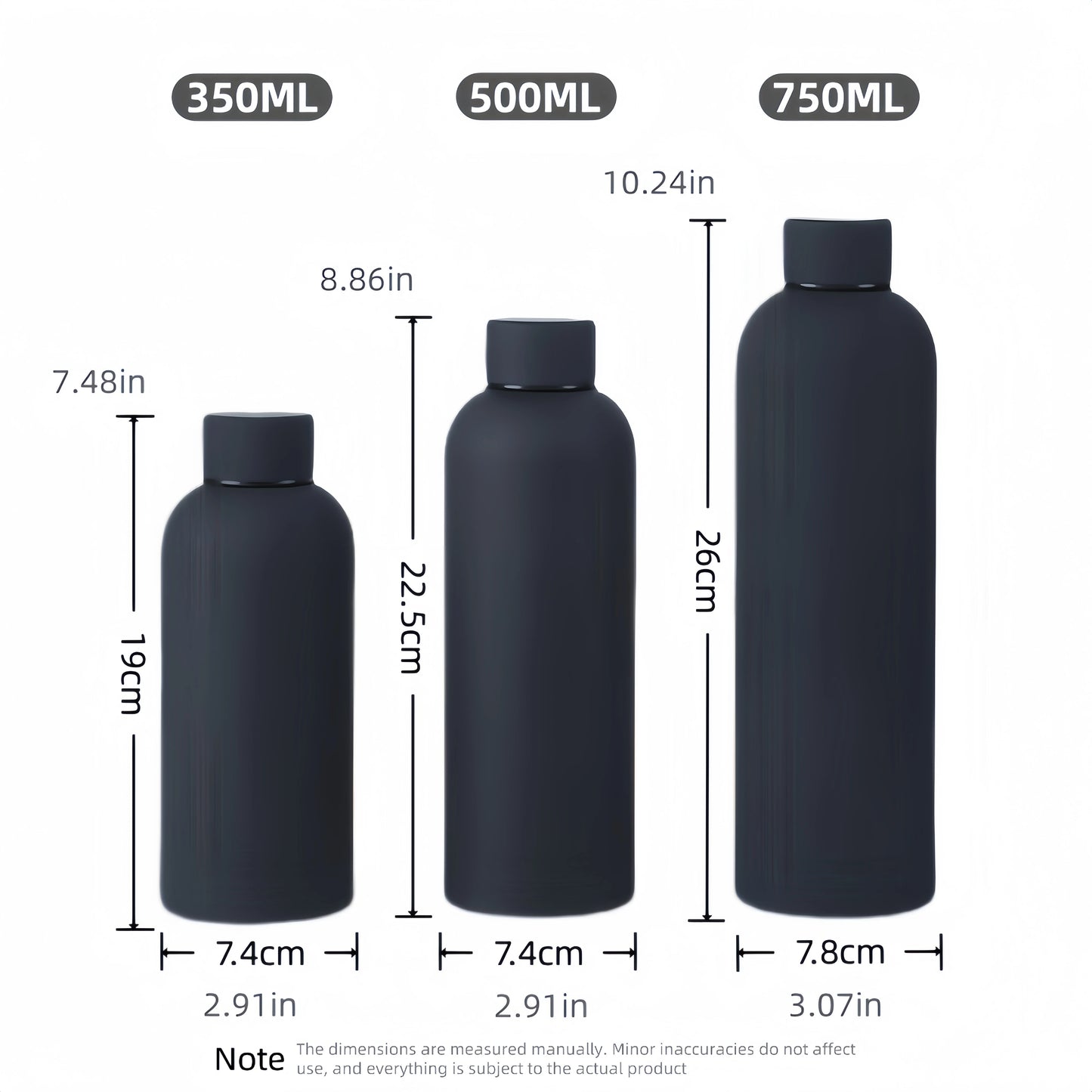 350-750ML Stainless Steel Thermos Cup Portable Small Mouth Water Cup Travel Outdoor Sports Water Bottle Vacuum Flask Gym Kettle
