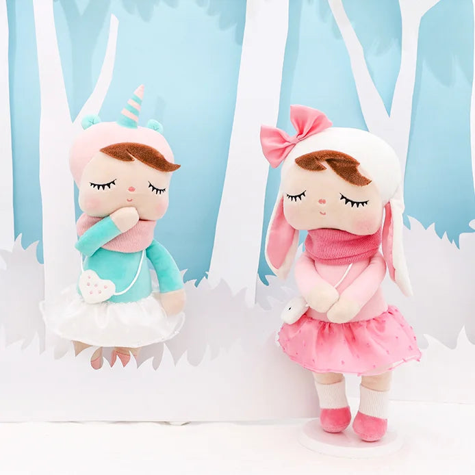 Original Metoo 33cm Angela Plush Doll Kawaii Rabbit And Cute Unicorn Fox toy Boy Girl Birthday Gift For Kids Toys