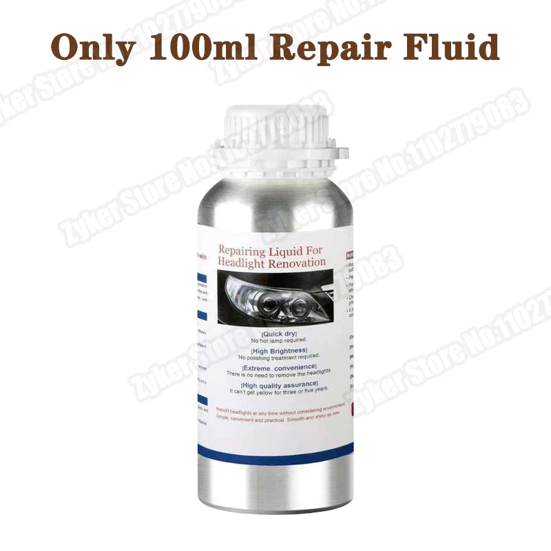 Car Headlight Chemical Polishing Kit Headlights Liquid Polymer Repair Fluid Scratch Remover Car Headlamp Liquid Restoration Kits