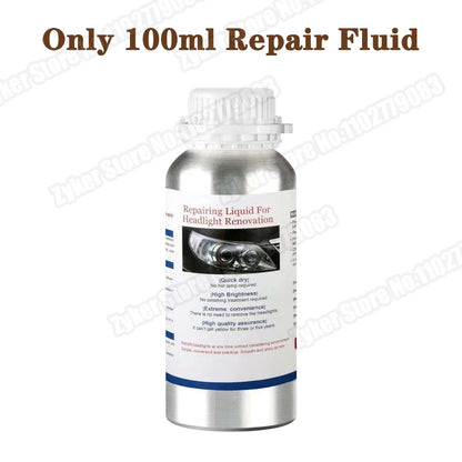 Car Headlight Chemical Polishing Kit Headlights Liquid Polymer Repair Fluid Scratch Remover Car Headlamp Liquid Restoration Kits