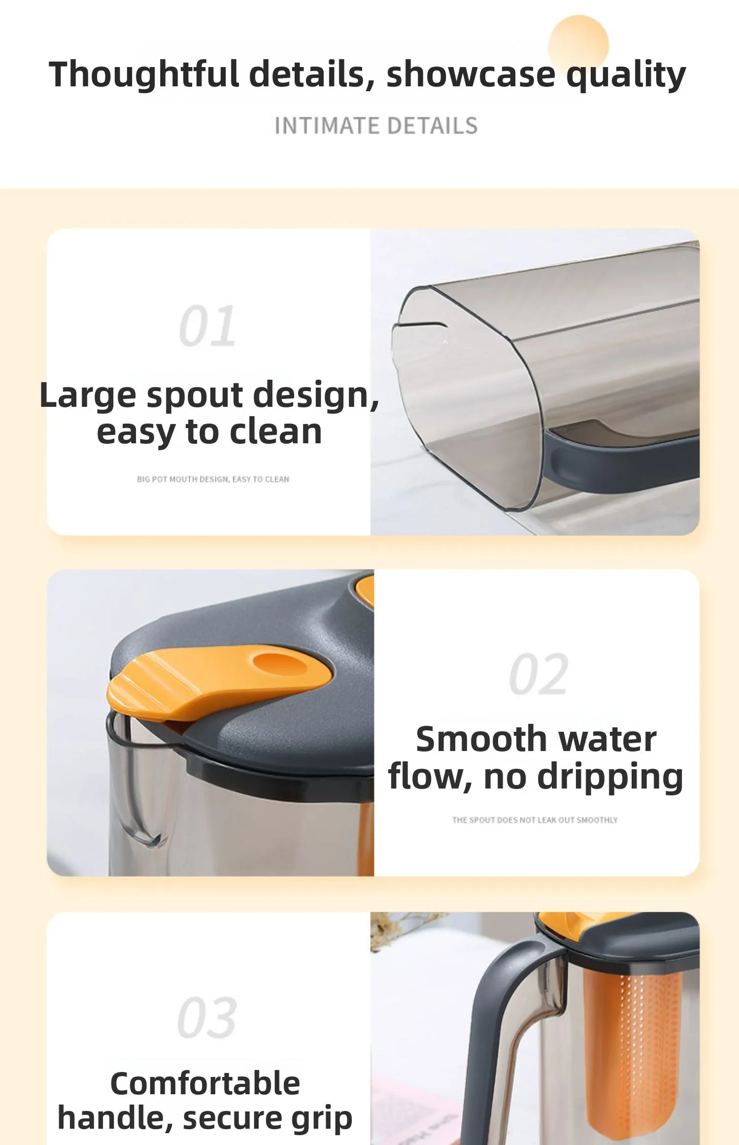Large Capaci Cold Water Pot Heat Resistant Drop Proof Fruit Tea Barrel Beverage Ice Water Bottle for Frie Home Use