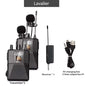 Wireless Lavalier Microphon Headset Mic with Transmitter Receiver LED Display Bodypack Transmitter for Teaching Live Performance