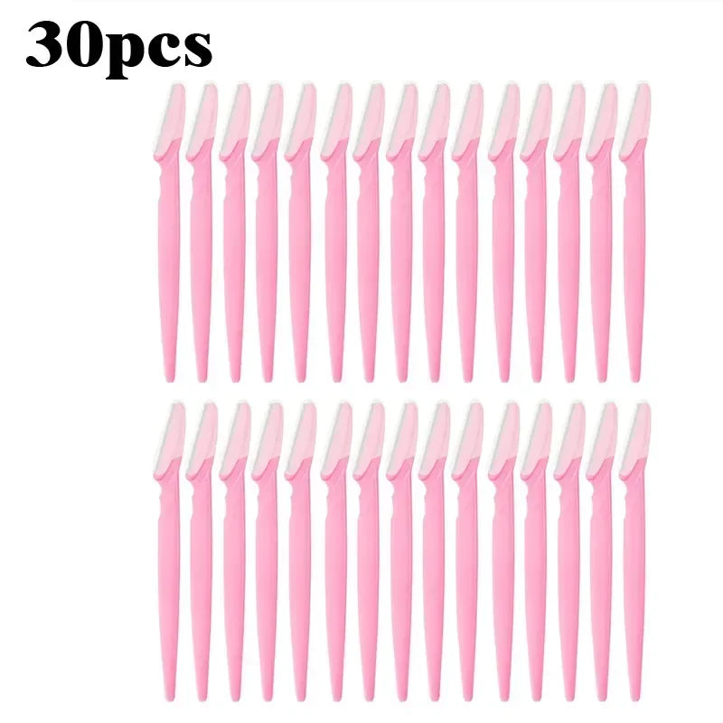 5-100PCS Wholesale Blade Portable Eyebrow Trimmer Shaver Face Razor Eye Brow Epilation Hair Removal Cutters Safety Razor