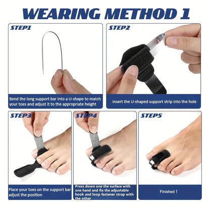 1pcs Toe Straightener Hammer Daily and Night Use Toe Corrector Toe Brace Splint Hammertoe Splint Wrap Covers Broken Foot Care
