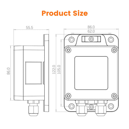 5M ME202RSP Solar Panel Tuya Mobile App Submersible LED Temperature Display Alarm Indicator RemoteTank Liquid Level Sensor