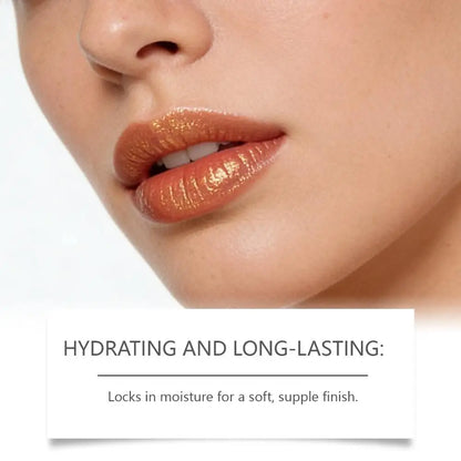 Gold Crystal PH Color Changing Lipstick Hyaluronic Acid Moisturizing Lip Balm Fade Lip Line Relieve Dryness Non Greasy Lip Gloss