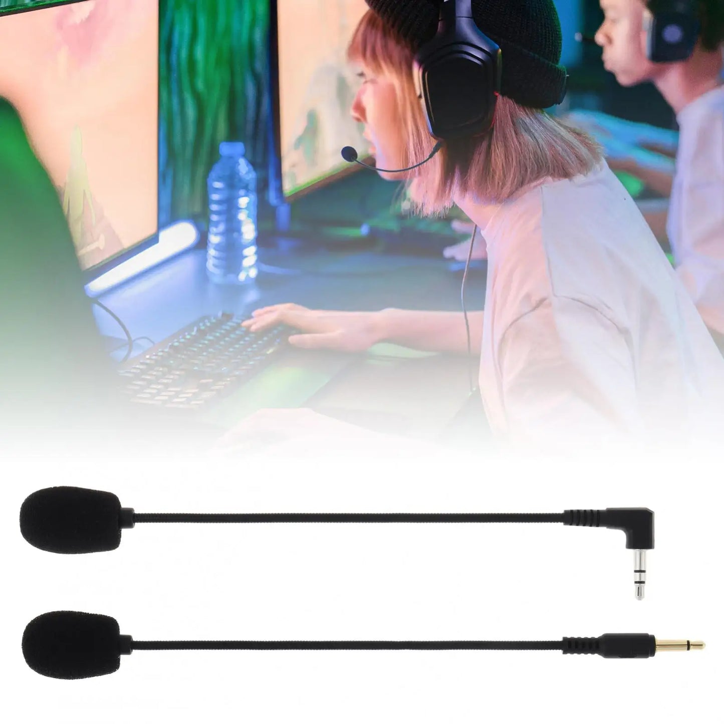 1 pc 3.5mm Microphone 90 Angle Bending Folding Metal Hose Microphone Capacitor