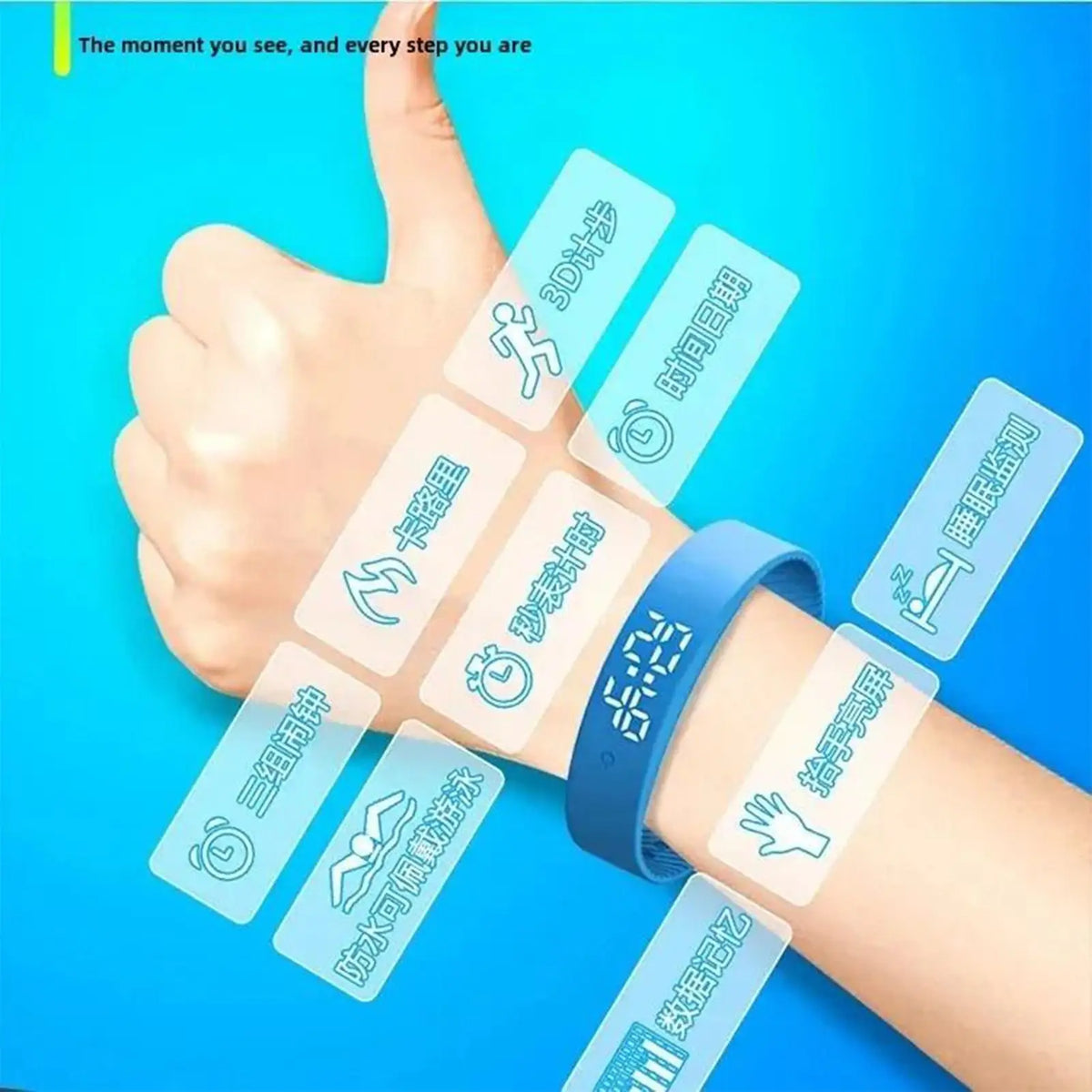 Silent Alarm Wristband Timer Clock Vibrating Wristband 3 Alarms Daily Organizer Timer for Kids Adults Men Women Teens Elderly