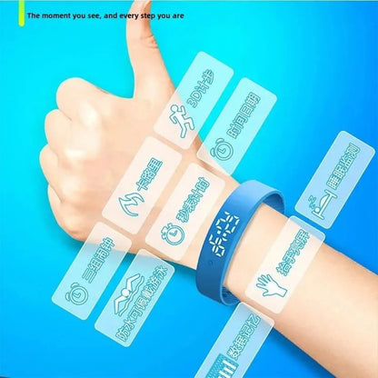 Silent Alarm Wristband Timer Clock Vibrating Wristband 3 Alarms Daily Organizer Timer for Kids Adults Men Women Teens Elderly