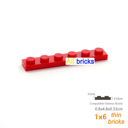 160pcs Compatible Assembles Particles Plate 3666 1x6 For Building Blocks Parts DIY Educationa
