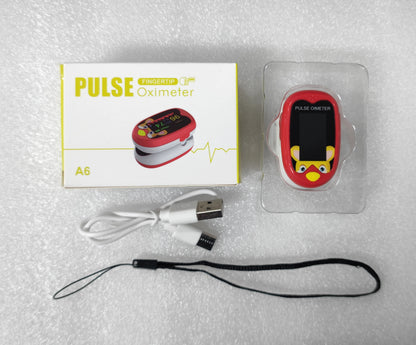 Rechargeable Child Finger Pulse Oximeter TFT Display Strap Lanyard Blood Oxygen Saturation Meter Children Kids Oximetro SPO2