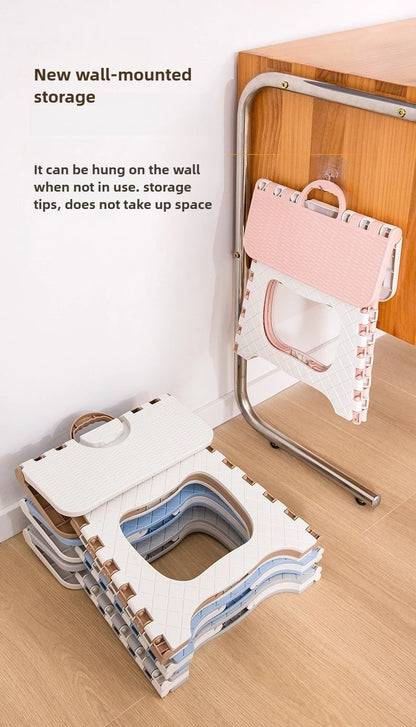 Portable Thick Plastic Folding Stool Outdoor Camping Home Use Fishing Travel Lightweight Children's Reading Chair Bathroom Chair