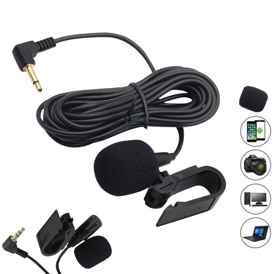 3m Professionals Car Audio Microphone 3.5mm Clip Jack Plug Mic Stereo Mini Wired External Microphone For Auto DVD Radio