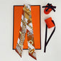 Summer New Animal Design Elephant Female Decoration Twill Silk Scarf Long Ribbon Binding Bag Silk Ribbon Hair Belt Small Scarf