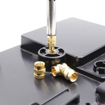 Heat Set Inserts Press Tool and Soldering Iron Tip Insert Threaded Kit Brass Nut M3 Solder for 3d Printer Plastic Case Insertion