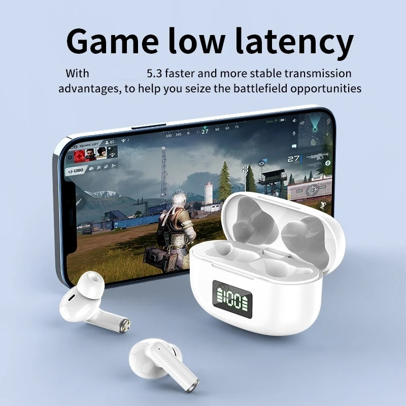 New Wireless Bluetooth Headset Digital Display Headset Touch Control Noise Cancelling Earbuds Ultra Long Life For all smartphone