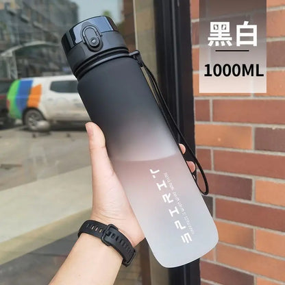 Sports Water Bottle Portable Outdoor Bottle 500ML-1000ML Flip Top Fitness Water Bottle Large Capacity Sports Bottle