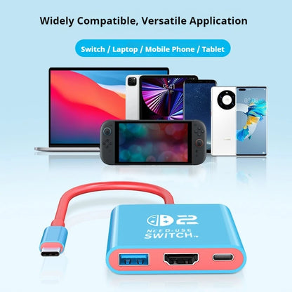 Docking Station for Nintendo Switch 2,4K 60Hz TYPE-C Hub with HDMI and USB-C 3.0 PD100W Charge Perfect for Switch 2/Switch/OLED