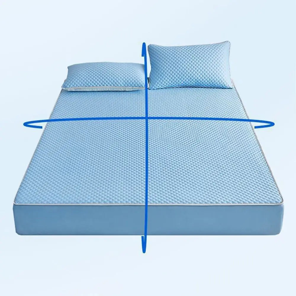 Breathable Cooling Mattress Skin-friendly Comfortable Ice Silk Bed Mat Pad Washable Soft Smooth Air Condition Cushion Household