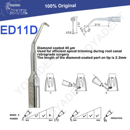 Woodpecker DTE Dental Endo Tips Ultrasonic Scaler Tips Scaling Tips ED-Series Fit NSK SATELEC Scaler Handpiece Dentistry Product