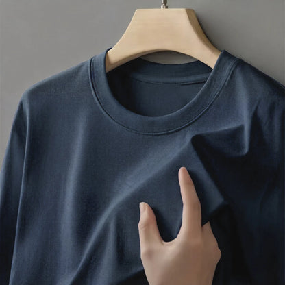 Man Summer Cotton Soft Tops Breathable Comfortable Short Sleeve Simple Beach T Shirt Basic Sport Tees 15 Color O-Neck Tee Shirts