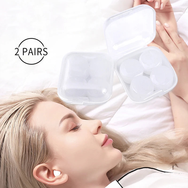 16Pcs Anti Noise Snore Soundproof Earplugs Travel Sleep Noise Reduction Ear plug Swimming Silicone Earplug Noise Protection Tool
