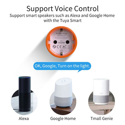Tuya Zigbee EU Plug 16A Smart Home Voice Control Energy Monitoring Child Lock Schedule Timer Power Socket for Alexa Google Home