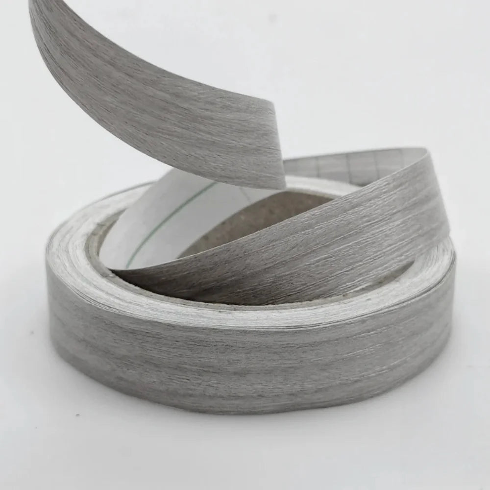 1pc 10mX1/1.5/2cm Wood Grain PVC Edge Banding Tape, Self-Adhesive Peel and Stick Furniture Edge Trim for Cabinets, Tables